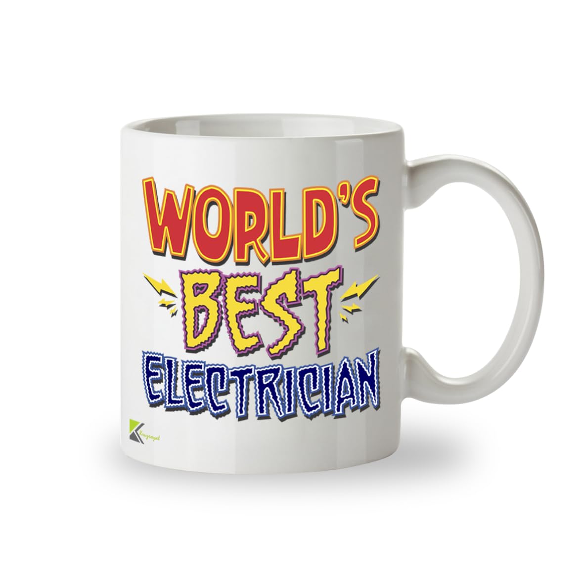 Kruzroyal DZ804 World's Best Electrician Coffee Mug 11oz - Funny Gifts for Electricians Men Dad - Electrical Worker Handyman Novelty Cup for Birthday Christmas Fathers Day
