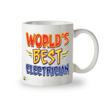 Kruzroyal DZ804 World's Best Electrician Coffee Mug 11oz - Funny Gifts for Electricians Men Dad - Electrical Worker Handyman Novelty Cup for Birthday Christmas Fathers Day