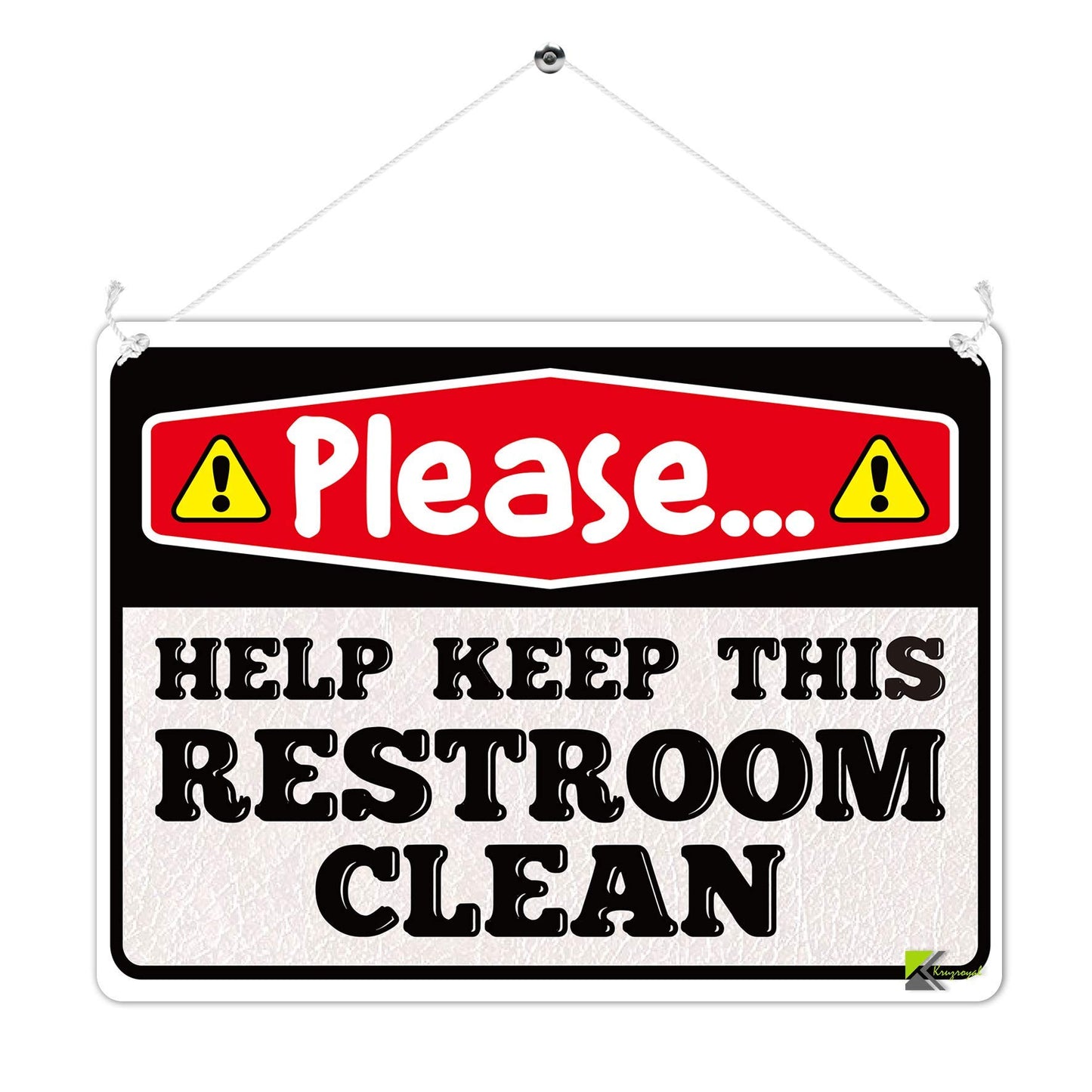Kruzroyal MP404 Please help keep this restroom clean/Toilet Sign Funny Novelty Retro Vintage Metal Wall Sign Plaque 20cm x 15cm