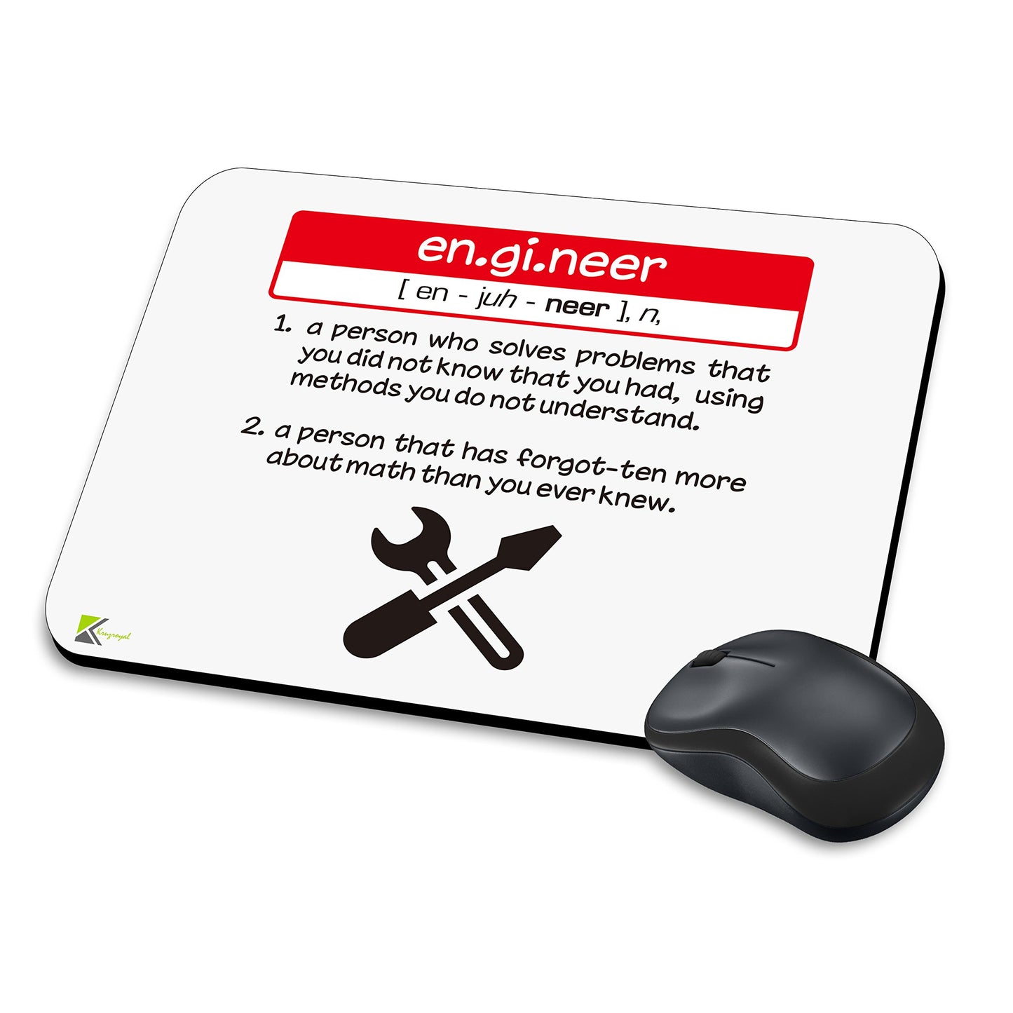 MM075 - Defination of Engineer Funny Novelty Gift Mousemat/MousePad Anti Slip Laptop Computer PC Mouse Mat