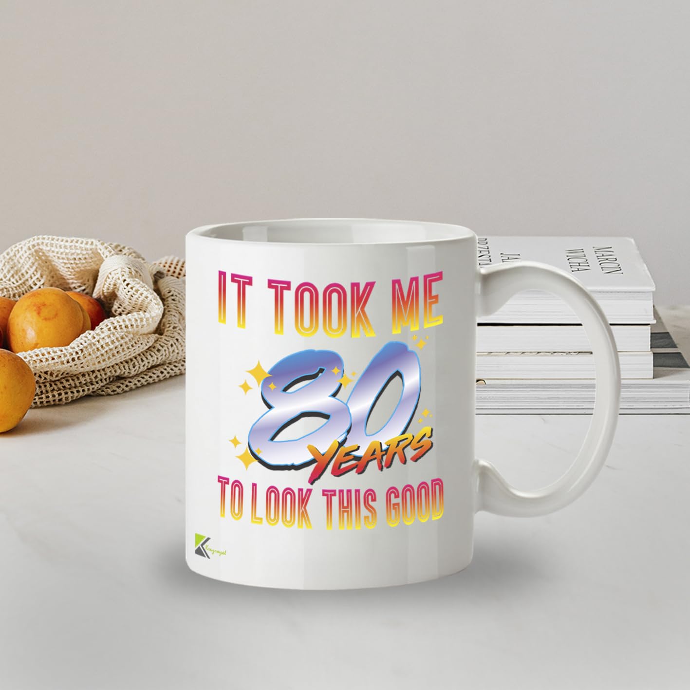 Kruzroyal 80th Birthday Funny Coffee Mug - It Took 80 Years to Look This Good Gift for Men Women Mom Dad Grandma Grandpa
