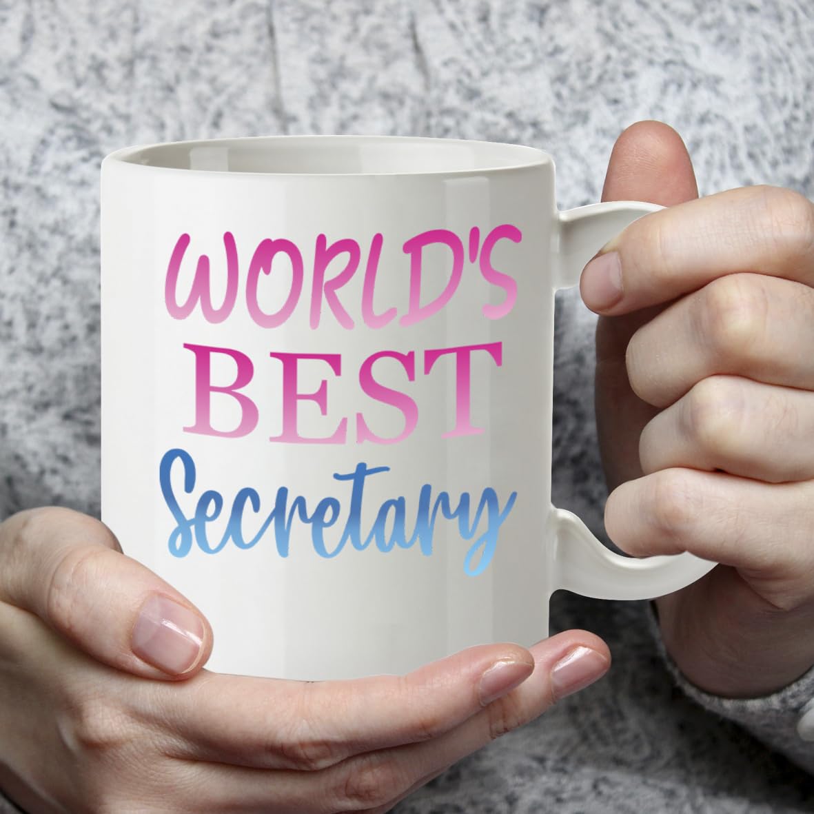 Kruzroyal DZ867 World's Best Secretary Mug 11oz - White Ceramic Cup for PA, Admin Assistant - Funny Birthday, Leaving, Thank You Present