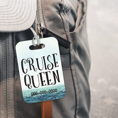 LT238 Cruise Queen Novelty Funny Unique Designer Gift Glossy Plastic Suitcase Luggage Tag