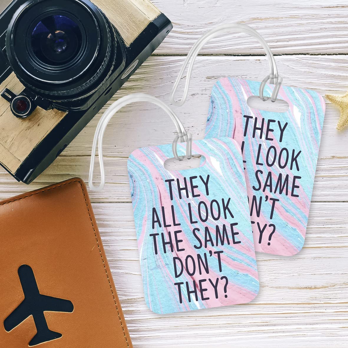 LT043 They All Look The Same Don't They? Novelty Funny Unique Designer Gift Glossy Plastic Suitcase Luggage Tag