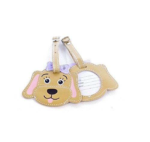 2 x Children Leatherette Luggage Tags (Cat, Puppy, Dog, Frog, Dolphin)