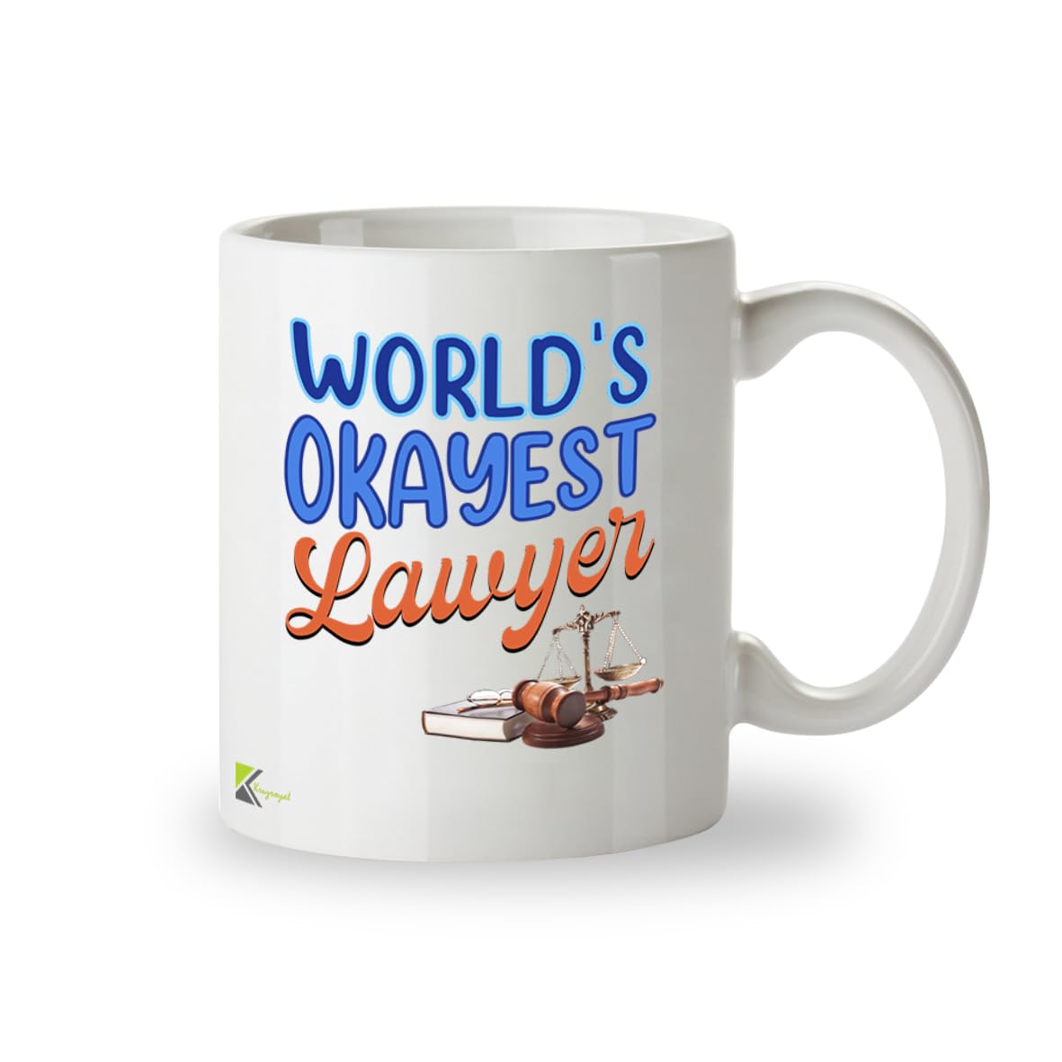 Kruzroyal World's Okayest Lawyer Funny Mug - Novelty Gift for Solicitor Law Student Men Women Colleague Mate