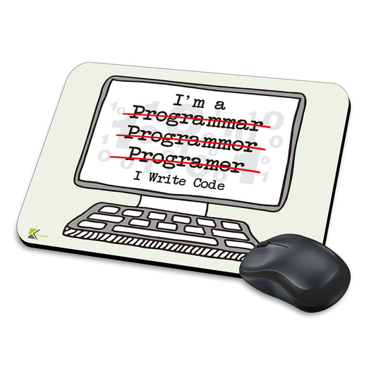 MM038 - I'm a programmer spelling mistake, i write code Funny Novelty Gift Mousemat/MousePad Anti Slip Laptop Computer PC Mouse Mat