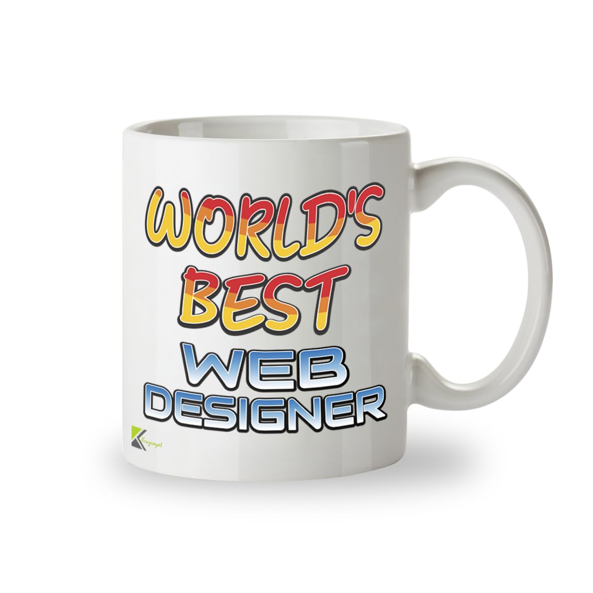 Kruzroyal DZ852 World's Best Web Designer Mug 11oz - White Ceramic Cup for Developer, Coder, UI/UX Pro - Funny Birthday, Thank You Present