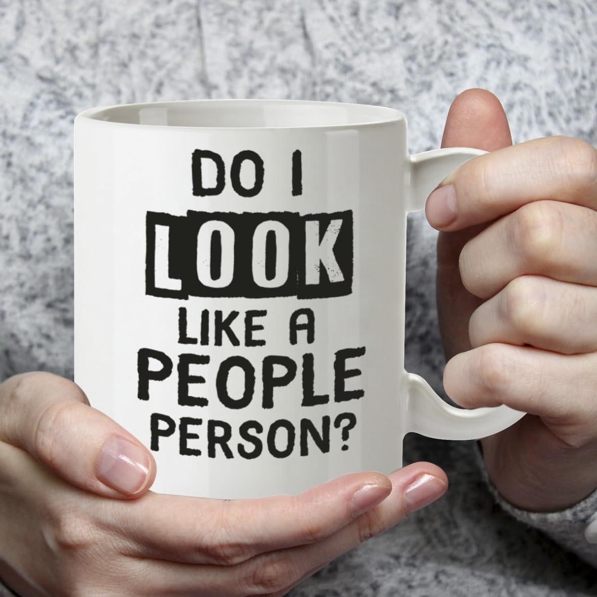 Kruzroyal DZ215 Do i Look Like a People Person? Funny Novelty Great Gift Idea Coffee Tea Mug