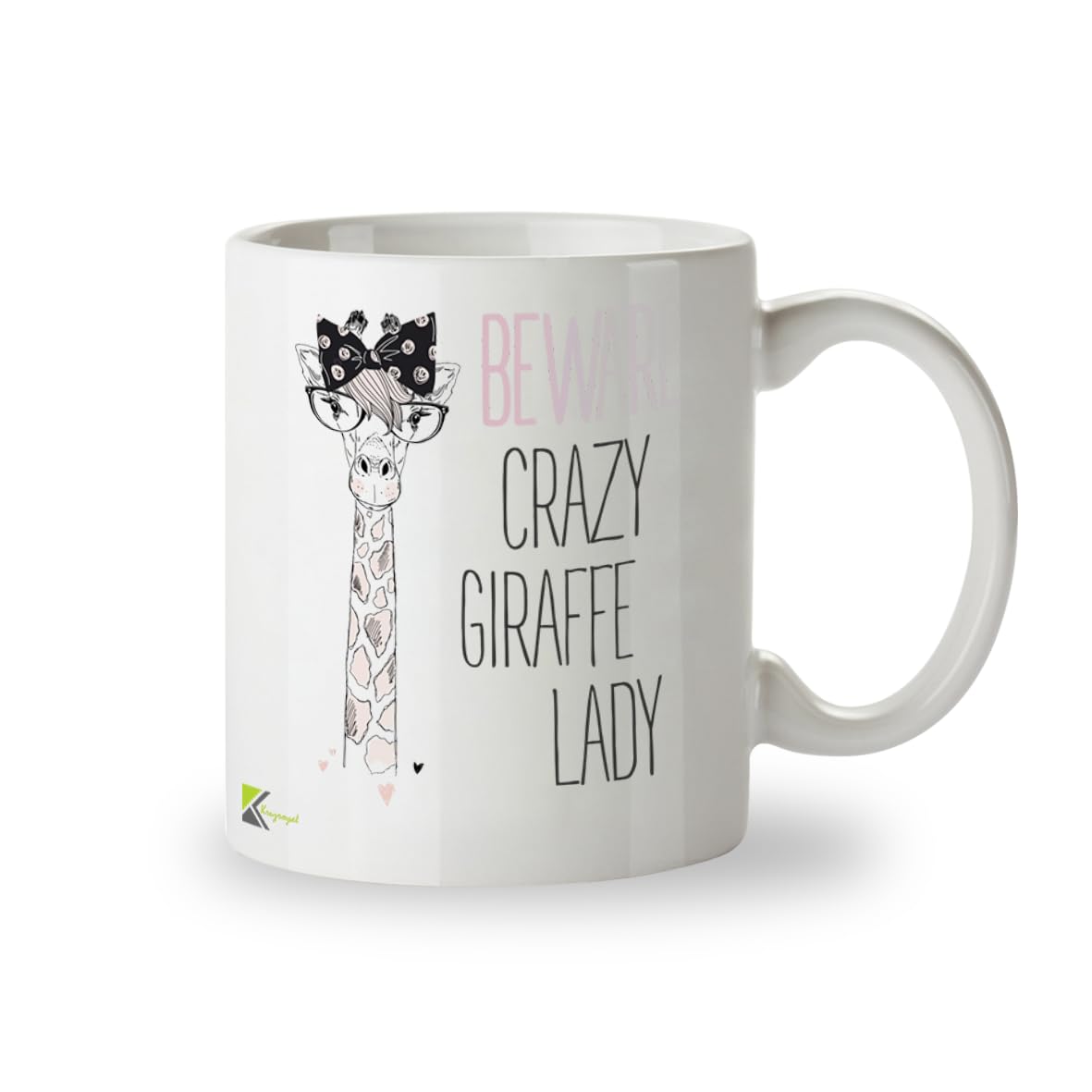 Kruzroyal DZ287 Beware Crazy Giraffe Lady Funny Novelty Great Gift Idea Coffee Tea Mug