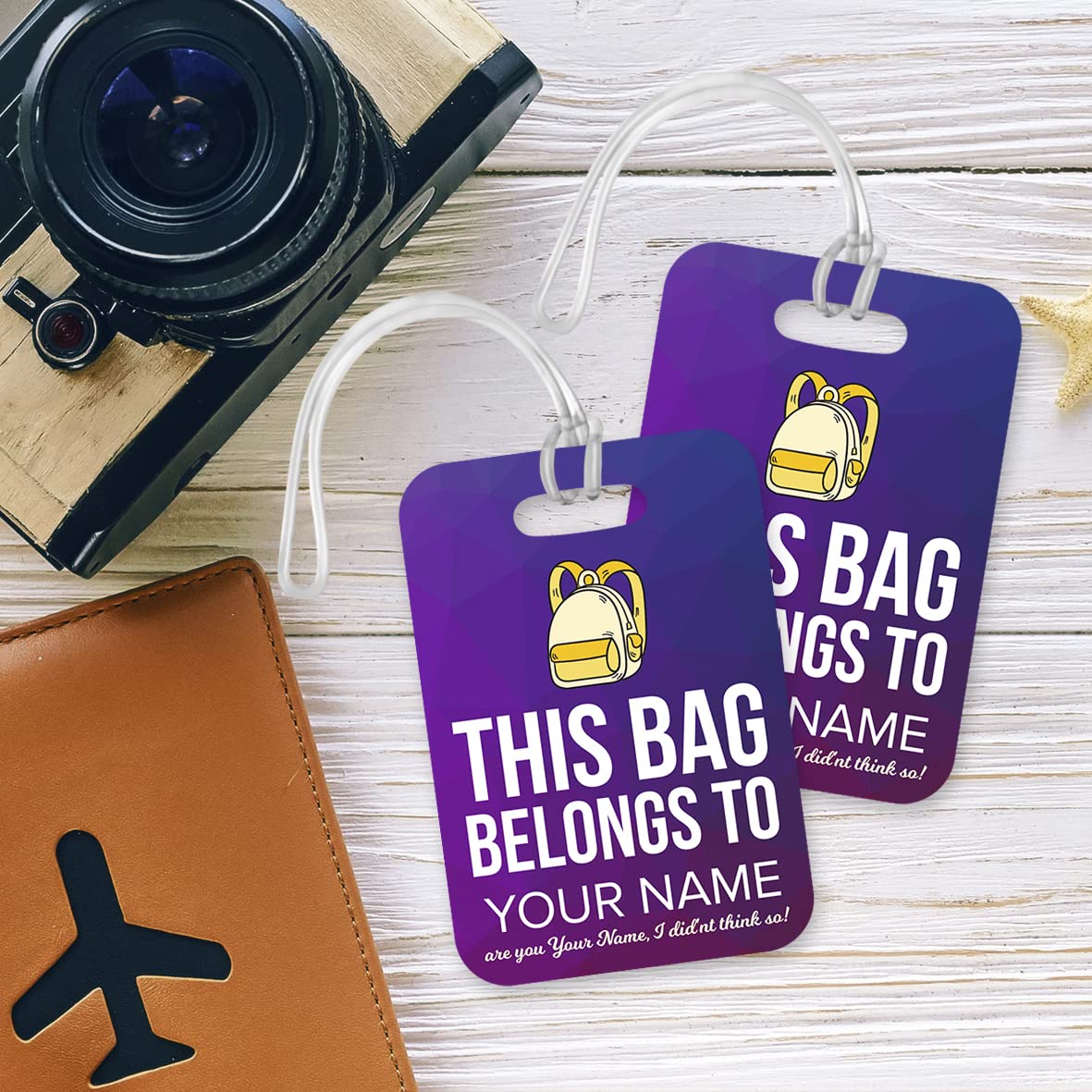 PLT292 Personalised Name This Bag Belongs "Your Name" are You "Your Name", I Didn't Think so Novelty Funny Unique Designer Gift Glossy Plastic Suitcase Luggage Tag