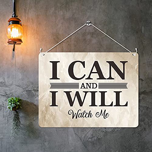 Kruzroyal MP472 I CAN AND I WILL WATCH ME Funny Novelty Retro Vintage Metal Wall Sign Plaque 20cm x 15cm