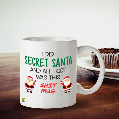 Kruzroyal Funny Secret Santa Mug, Novelty Coffee Cup, Office Gag Gift for Work Colleague