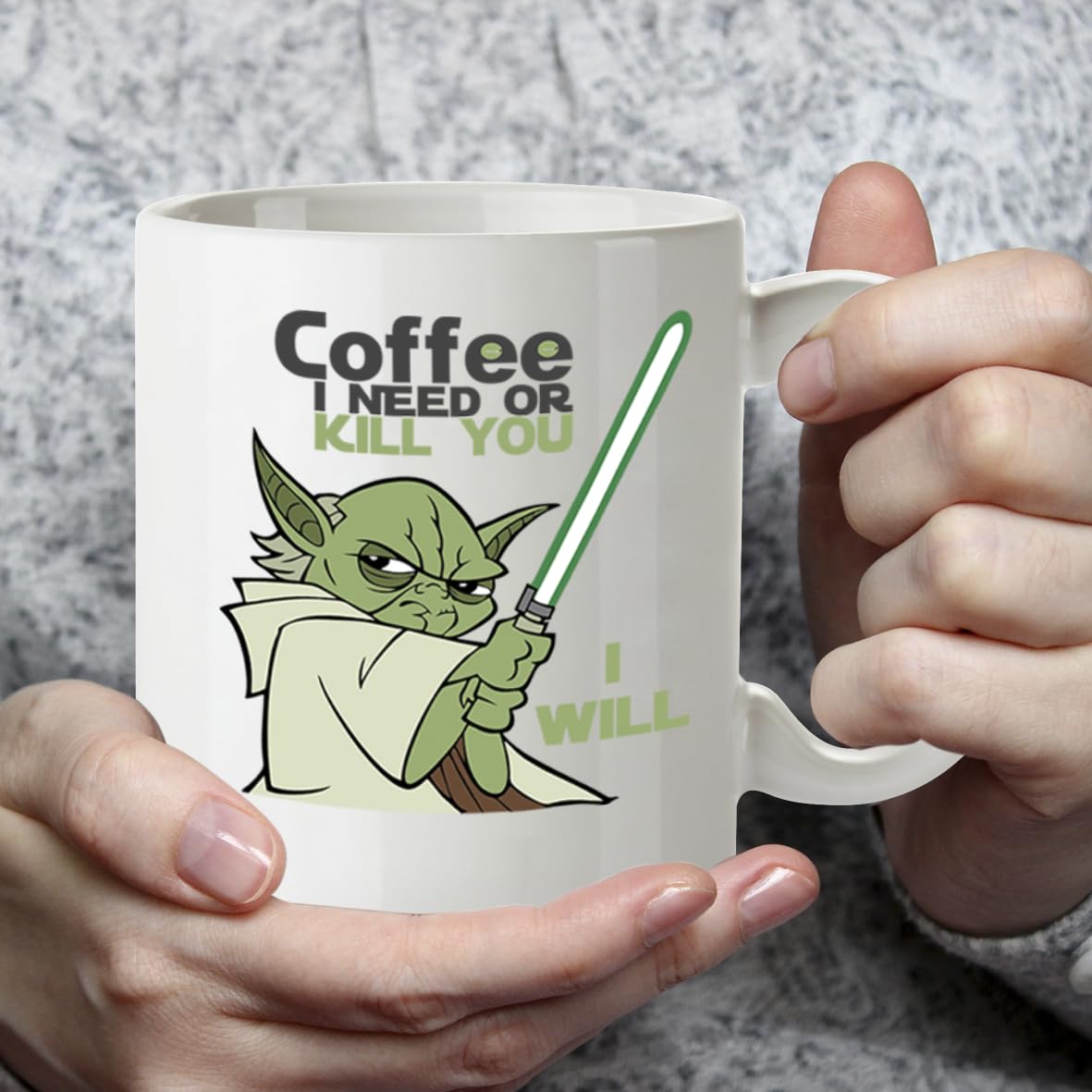 Kruzroyal Coffee I Need Funny Mug or Kill You I Will Sci-Fi Parody Novelty Cup, Gag Gift for Men, Dad