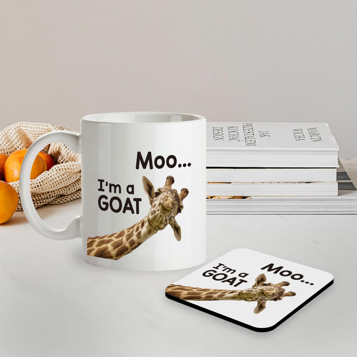 Kruzroyal SM087 Moo. I'm a Goat - 11OZ Mug & Matching Coaster Set