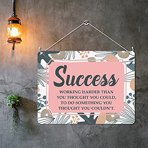 Kruzroyal MP485 Success : Working harder than you thought you could, To do something you thought you couldn't Funny Novelty Retro Vintage Metal Wall Sign Plaque 20cm x 15cm