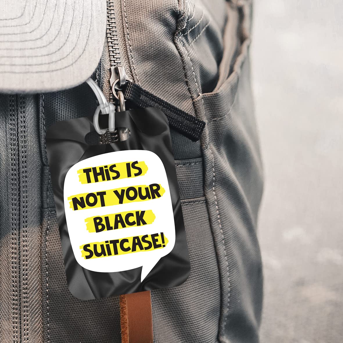 LT013 This is not Your Black Suitcase! Novelty Funny Unique Designer Gift Glossy Plastic Suitcase Luggage Tag