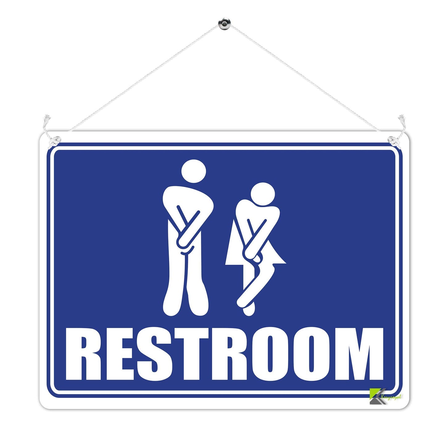Kruzroyal MP465 Restroom Funny Novelty Retro Vintage Metal Wall Sign Plaque 20cm x 15cm