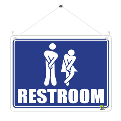 Kruzroyal MP465 Restroom Funny Novelty Retro Vintage Metal Wall Sign Plaque 20cm x 15cm