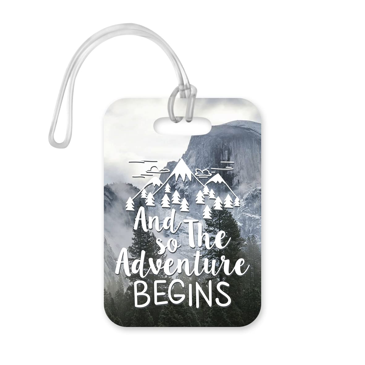 LT065 and So The Adventure Begins Novelty Funny Unique Designer Gift Glossy Plastic Suitcase Luggage Tag