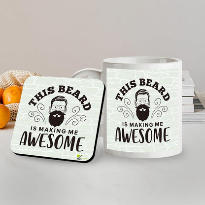 SM002 This Beard is Making me Awesome - Mug & Matching Coaster Set