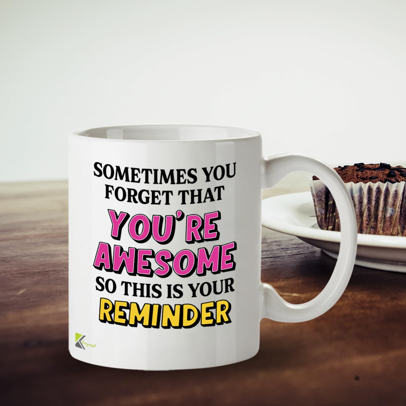 Kruzroyal You are Awesome Coffee Mug - Inspirational Gift for Women, Best Friend, Sister - Motivational 11oz Ceramic Cup - Thinking of You, Birthday, Encouragement Present