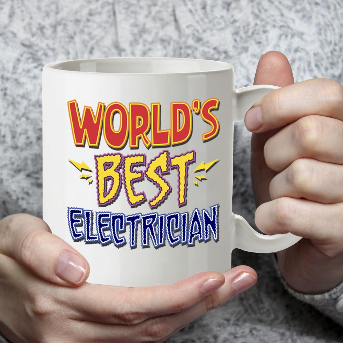 Kruzroyal DZ804 World's Best Electrician Coffee Mug 11oz - Funny Gifts for Electricians Men Dad - Electrical Worker Handyman Novelty Cup for Birthday Christmas Fathers Day