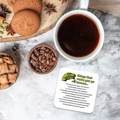CS798 Things That Make You go hmmmmm.. Novelty Funny Coffee Tea Drink Gift Glossy MDF Wooden Coaster