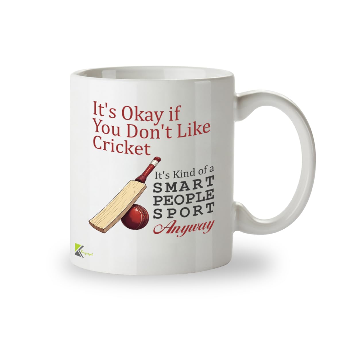 Kruzroyal DZ947 It's Okay If You Don't Like Cricket, It's Kind of A Smart People Sport Anyway 11oz White Ceramic Coffee Tea Mug - Funny Gift for Cricket Fans, Sports Enthusiasts, Dad, Coach