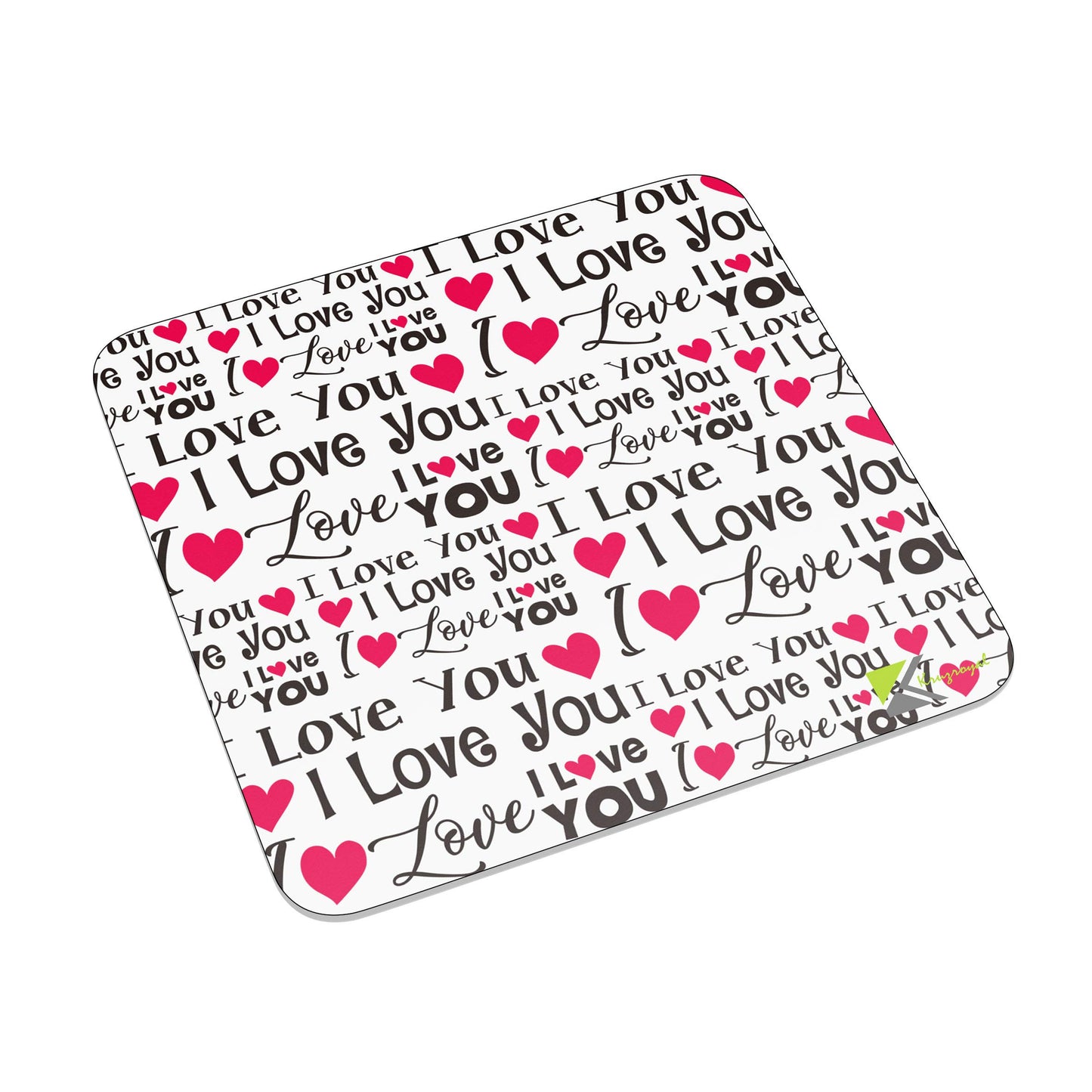 FM060 I love you I love U Novelty Funny Idea Glossy Metal Square Fridge Magnet
