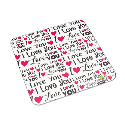 FM060 I love you I love U Novelty Funny Idea Glossy Metal Square Fridge Magnet