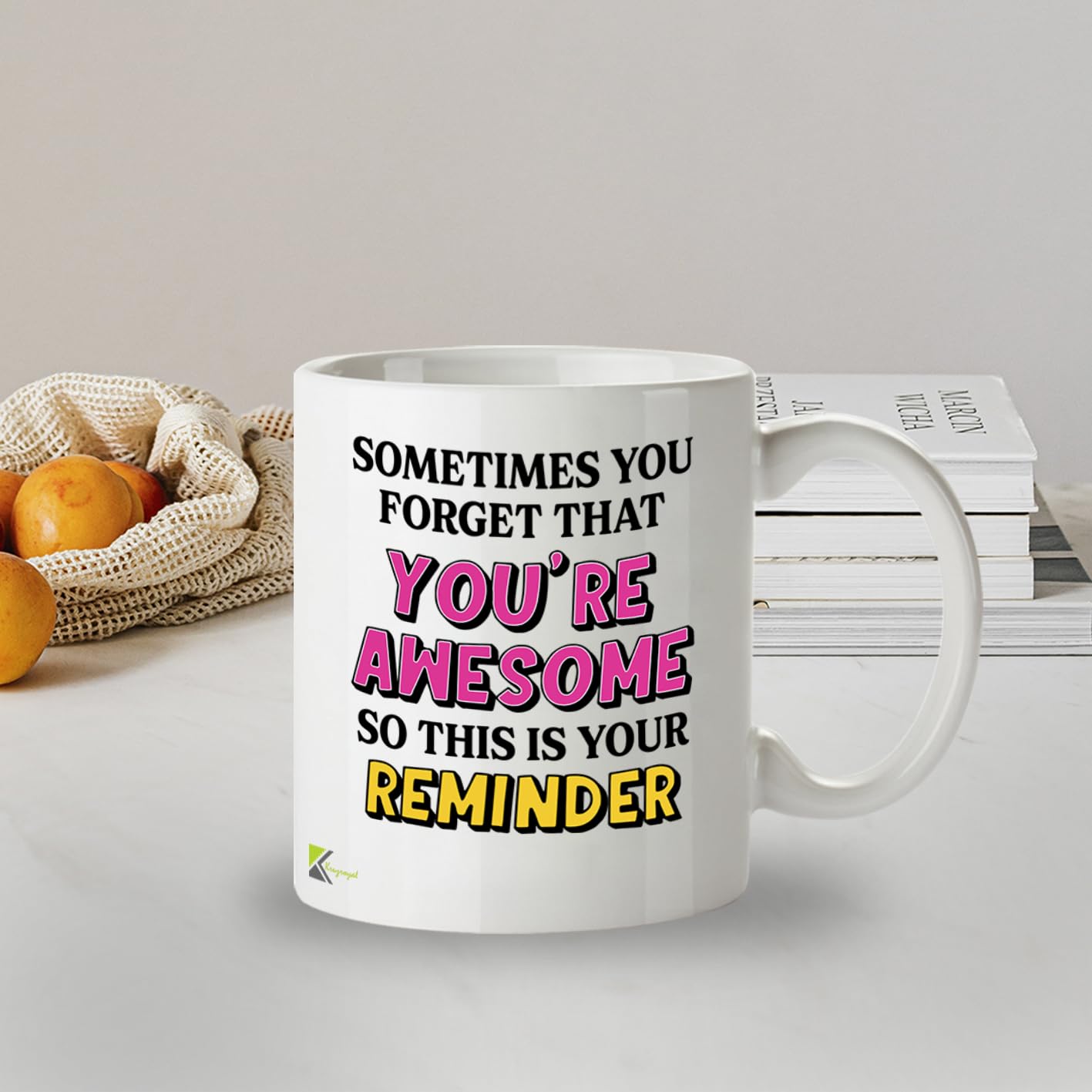 Kruzroyal You are Awesome Coffee Mug - Inspirational Gift for Women, Best Friend, Sister - Motivational 11oz Ceramic Cup - Thinking of You, Birthday, Encouragement Present