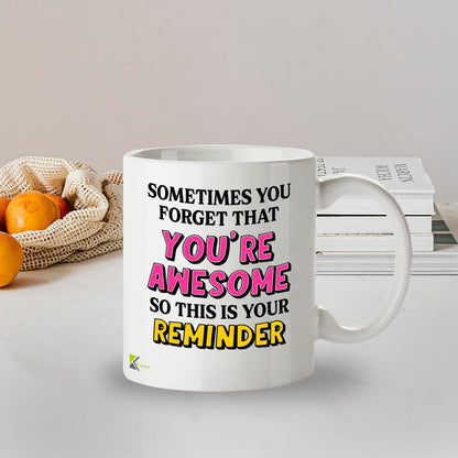Kruzroyal You are Awesome Coffee Mug - Inspirational Gift for Women, Best Friend, Sister - Motivational 11oz Ceramic Cup - Thinking of You, Birthday, Encouragement Present