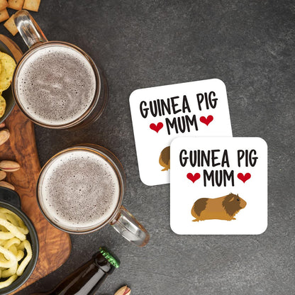CS703 Guinea Pig Mum Novelty Funny Coffee Tea Drink Gift Glossy MDF Wooden Coaster