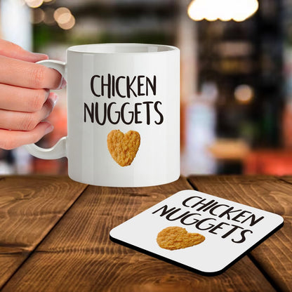 Kruzroyal SM092 Chicken Nuggets Novelty Funny - 11OZ Mug & Matching Coaster Set