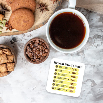 CS574 Bristol Stool Chart Novelty Funny Coffee Tea Drink Gift Glossy MDF Wooden Coaster