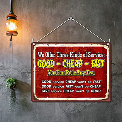 Kruzroyal MP423 We offer three kinds of service : Good - Cheap - Fast Funny Novelty Retro Vintage Metal Wall Sign Plaque 20cm x 15cm
