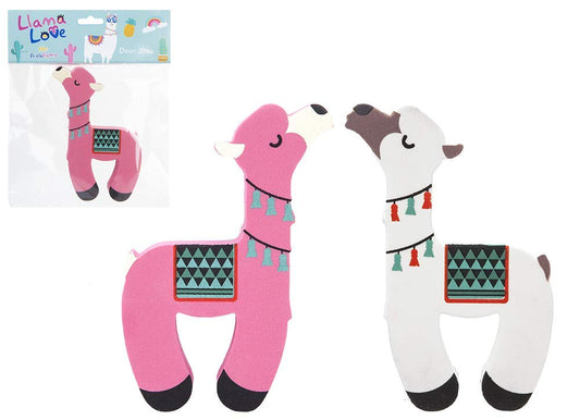 Kruzroyal (Pack of 2) Llama Love Door Stop Stopper/Door Guard Baby Finger Protection No Probllama