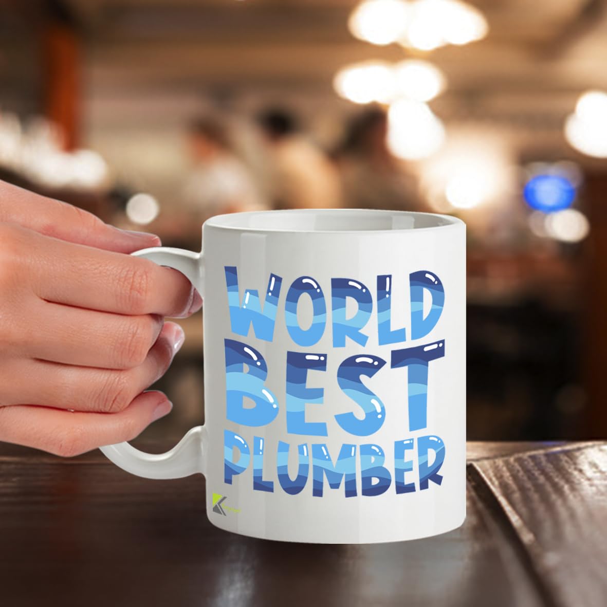 Kruzroyal DZ805 World's Best Plumber Coffee Mug 11oz - Funny Gifts for Plumbers Men Dad - Plumbing Handyman Novelty Cup for Birthday Christmas Fathers Day | 11OZ