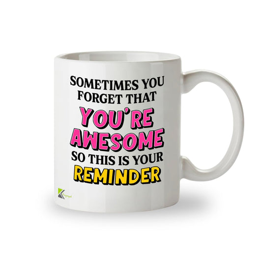 Kruzroyal You are Awesome Coffee Mug - Inspirational Gift for Women, Best Friend, Sister - Motivational 11oz Ceramic Cup - Thinking of You, Birthday, Encouragement Present