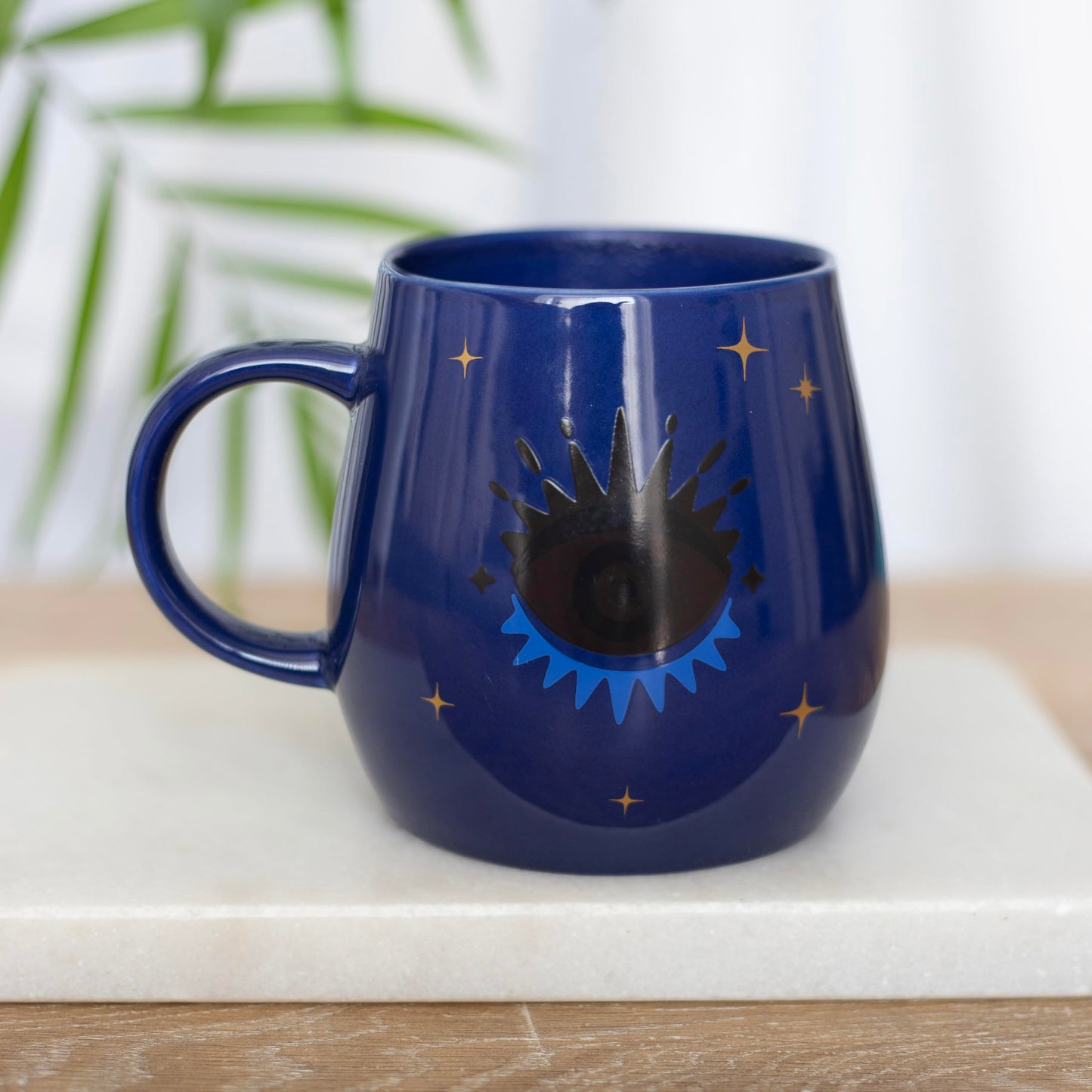 Something Different Wholesale Enchanting All Seeing Eye Colour Changing Mug - Evil Eye Talisman, Blue & Gold Design, Good Luck & Protection Tea/Coffee Cup