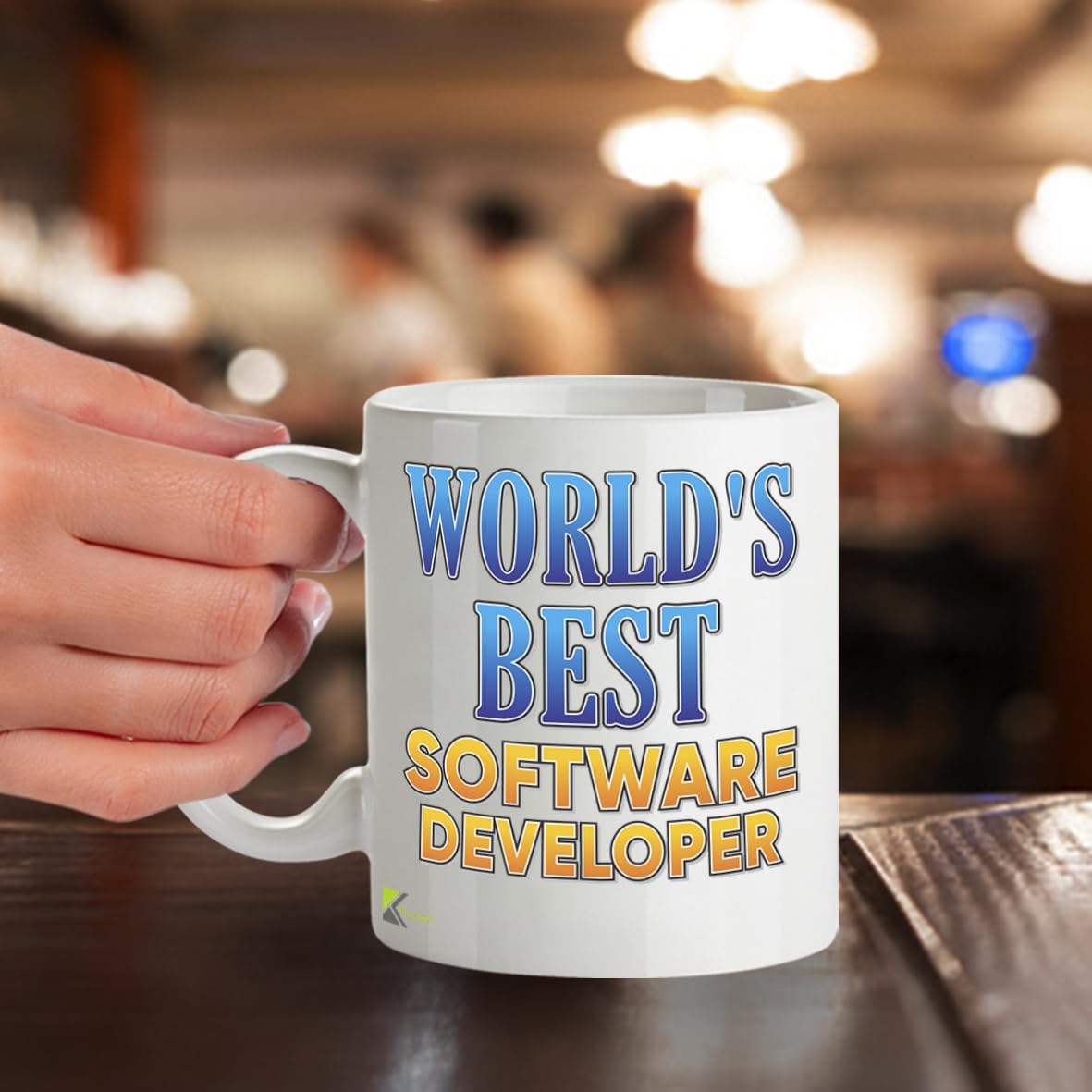 Kruzroyal DZ863 World's Best Software Developer Mug 11oz - White Ceramic Cup for Programmer, Coder, Engineer - Funny Birthday, Thank You Present