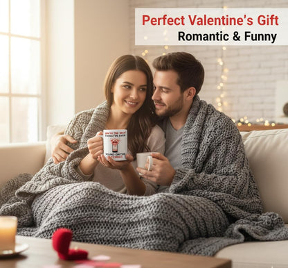 Kruzroyal Funny Anniversary Mug - You’re The Best Thing I’ve Ever Found on The Internet - Novelty Gift for Boyfriend, Girlfriend, Husband, Wife - Internet Dating Birthday Present - 11oz Ceramic Cup