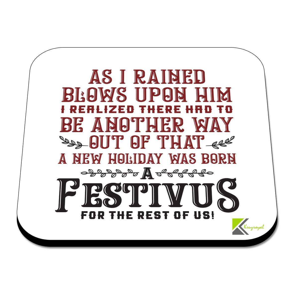 CS397 As i rained Blows Upon him,i Realized There had to be Another Way Out of That Novelty Funny Coffee Tea Drink Gift Glossy MDF Wooden Coaster