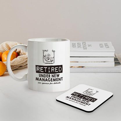 Kruzroyal SM008 Retired Under New Management, See Spouse for Details - Mug & Matching Coaster Set
