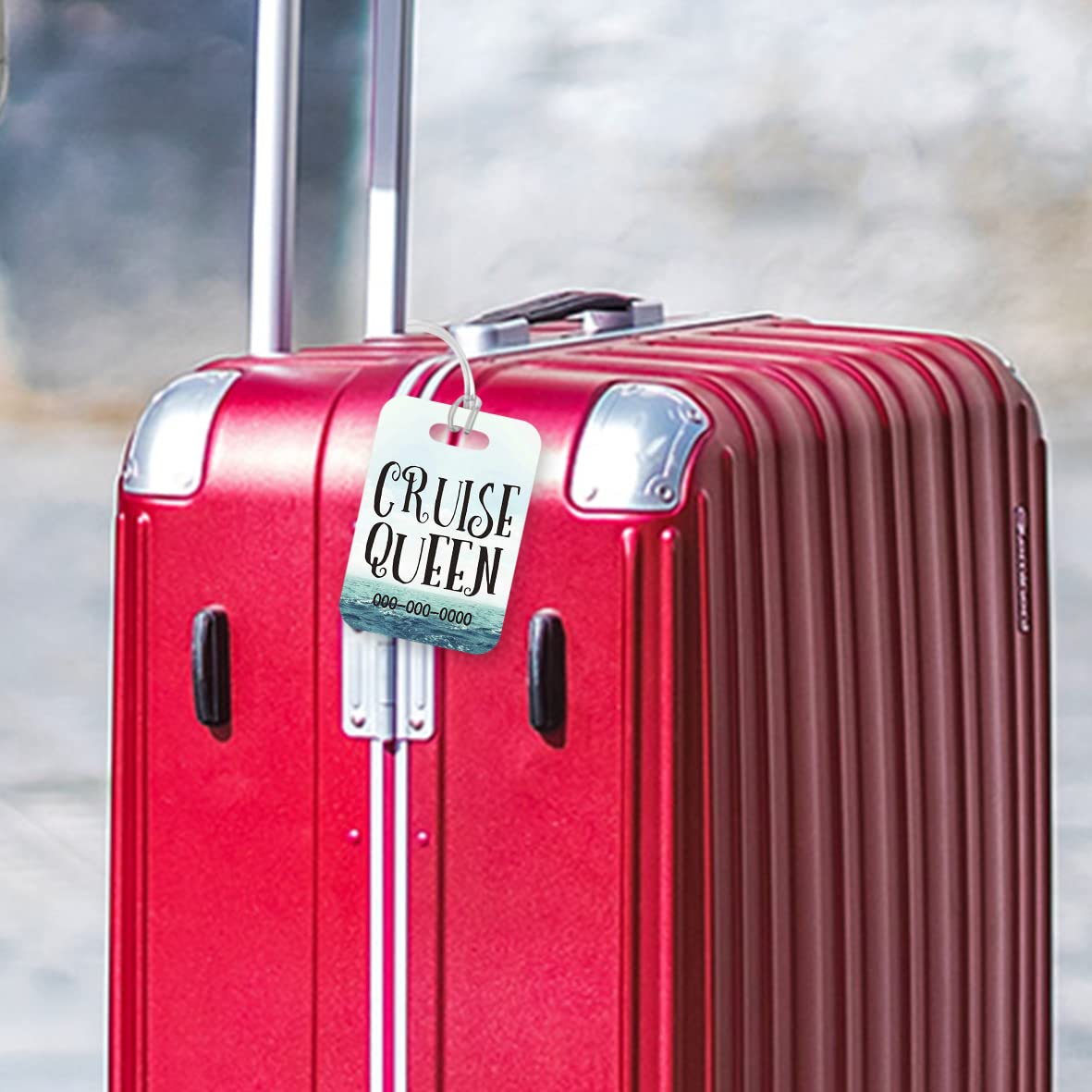 LT238 Cruise Queen Novelty Funny Unique Designer Gift Glossy Plastic Suitcase Luggage Tag