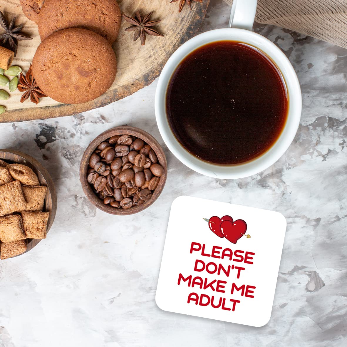 CS745 Please Don't Make me Adult Novelty Funny Coffee Tea Drink Gift Glossy MDF Wooden Coaster