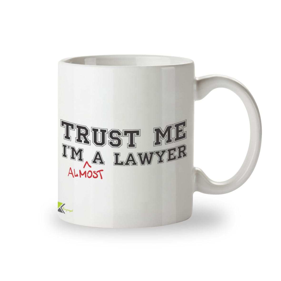 Kruzroyal Funny Law Student Mug, Trust Me I'm Almost A Lawyer Design, Novelty Gift for Trainee Solicitor, Paralegal, Barrister or Student, Novelty Great Gift Idea Coffee Tea Mug Coffee Cup, 11 oz