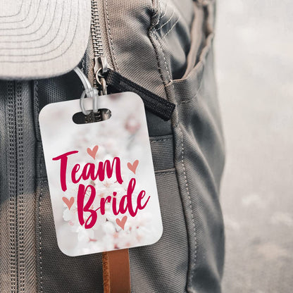 LT022 Team Bride Novelty Funny Unique Designer Gift Glossy Plastic Suitcase Luggage Tag