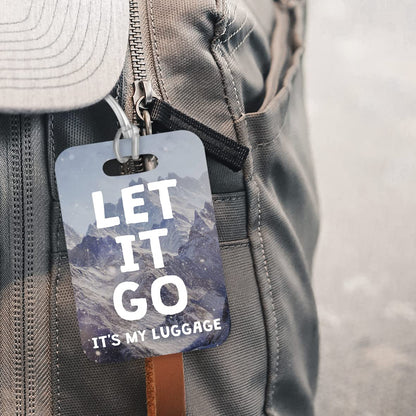LT207 Let It Go, It's My Luggage Novelty Funny Unique Designer Gift Glossy Plastic Suitcase Luggage Tag